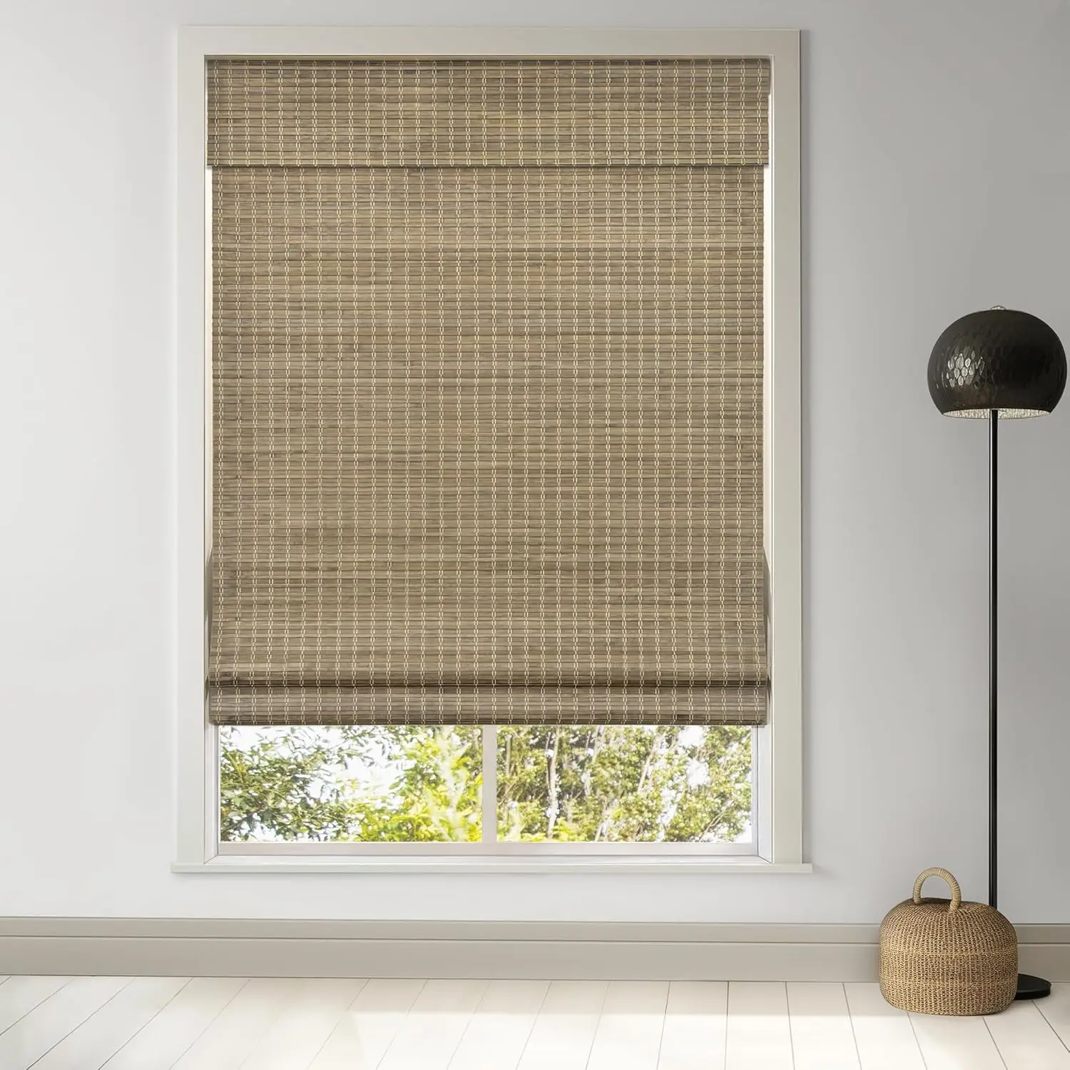 Cordless Bamboo Roman Shades for Privacy, Room Darkening Roll Up Blind for Home & Patio, 26.5" W x 48" H, Driftwood
Cordless Bamboo Roman Shades for Privacy, Room Darkening Roll Up Blind for Home & Patio, 26.5" W x 48" H, Driftwood