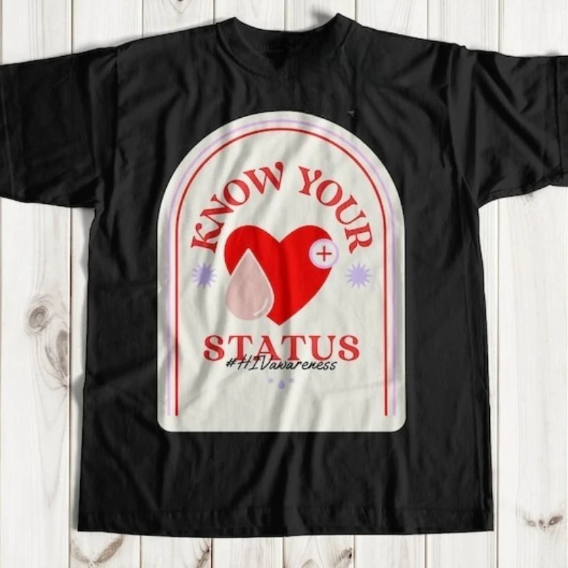 Know Your Status Unisex HIV Female Aids Gift Ideas HIV Awareness World Aids Day Unique Gifts New Style Regular Short Sleeve
Know Your Status Unisex HIV Female Aids Gift Ideas HIV Awareness World Aids Day Unique Gifts New Style Regular Short Sleeve