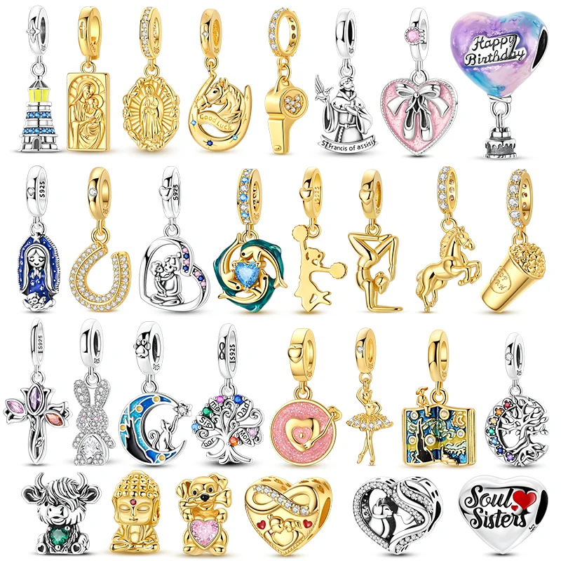 925 Sterling Silver Charms Beads Moon Rabbit Horse Dolphin Pendants Fit Original Bracelet For Women Girls DIY Party Gifts
925 Sterling Silver Charms Beads Moon Rabbit Horse Dolphin Pendants Fit Original Bracelet For Women Girls DIY Party Gifts