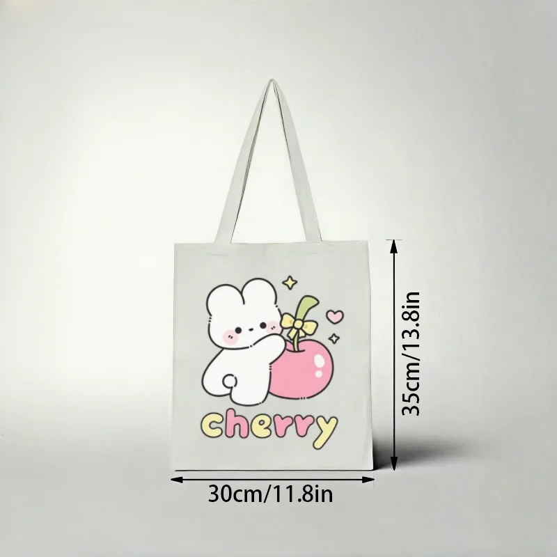 1pc Lovely Minimalist Sweet Cherry Bunny Casual Canvas Tote Bag
1pc Lovely Minimalist Sweet Cherry Bunny Casual Canvas Tote Bag