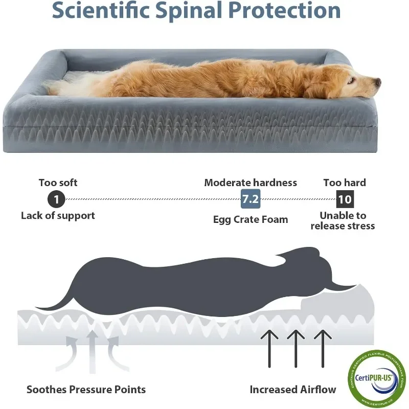 Orthopedic Dog Beds for Large Dogs, Extra Large Waterproof Dog Couch with Removable Washable Cover & Anti-Slip Bottom
Orthopedic Dog Beds for Large Dogs, Extra Large Waterproof Dog Couch with Removable Washable Cover & Anti-Slip Bottom