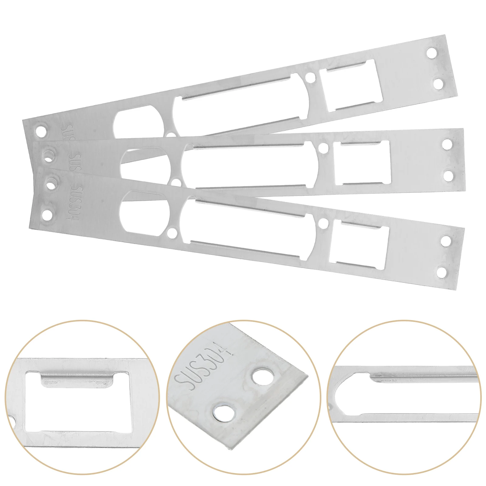 3pcs Stainless Steel Security Strike Plates Heavy Duty Deadbolt Lock Reinforcement Plates Anti-Theft Door Frame Buckle Garage
3pcs Stainless Steel Security Strike Plates Heavy Duty Deadbolt Lock Reinforcement Plates Anti-Theft Door Frame Buckle Garage