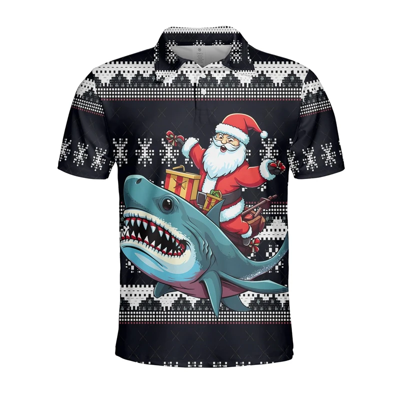 Funny Santa Claus Graphic Polo Shirts Cute Animal Xmas Ornament Short Sleeve Top Daily Unisex Turn-down Collar Buttoned Pullover
Funny Santa Claus Graphic Polo Shirts Cute Animal Xmas Ornament Short Sleeve Top Daily Unisex Turn-down Collar Buttoned Pullover