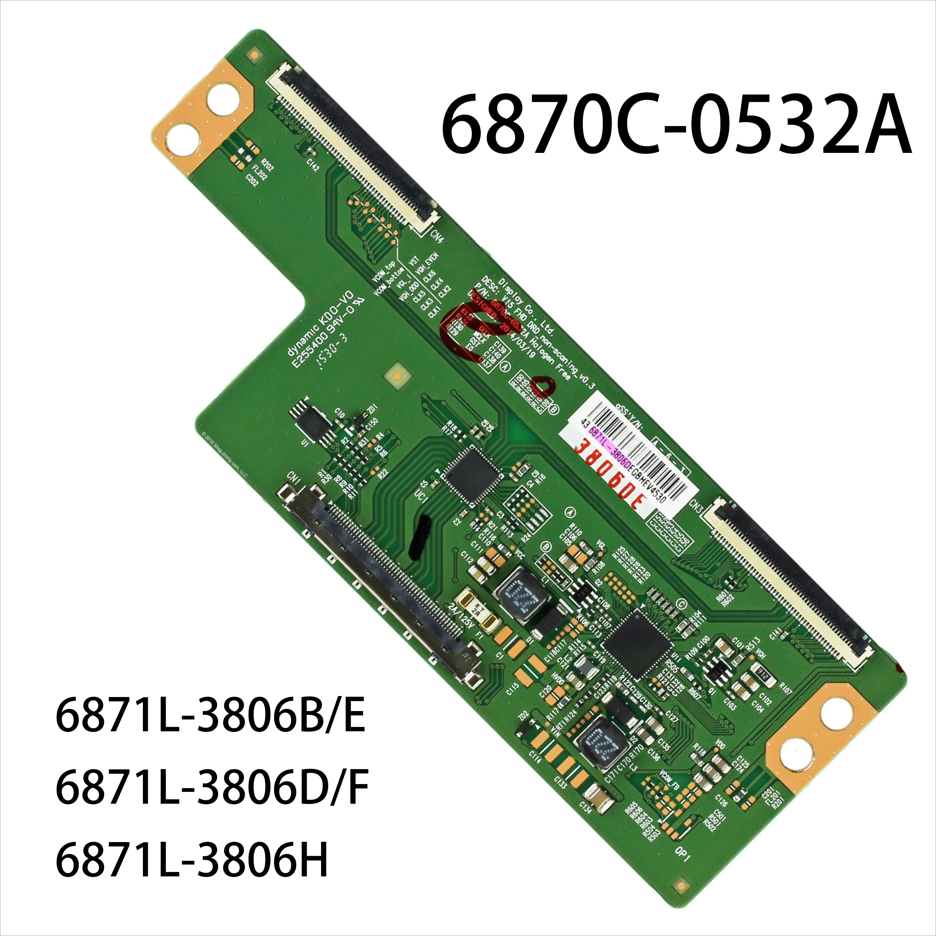6870C-0532A 6871L-3806D T-Con Board for LG 43LF5400-UB 43LH5500-UA 43LJ5500-UA 43LK5700PUA 43LF5100 43LF5400 43LF5900 43 Inch TV
6870C-0532A 6871L-3806D T-Con Board for LG 43LF5400-UB 43LH5500-UA 43LJ5500-UA 43LK5700PUA 43LF5100 43LF5400 43LF5900 43 Inch TV