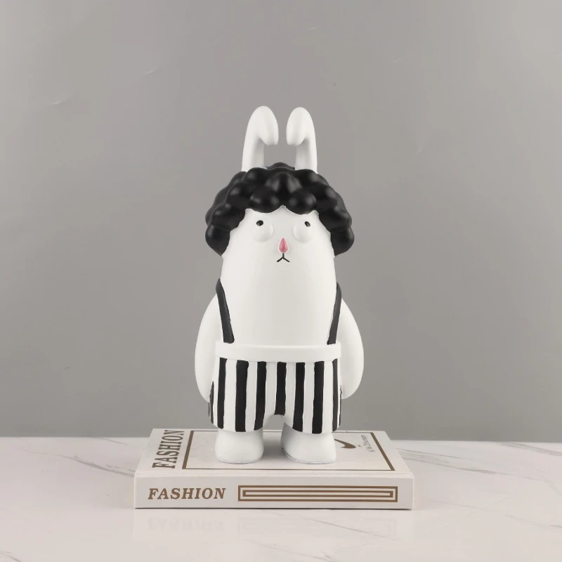 Modern Minimalist Fun Cute Strap Rabbit Resin Ornament Cartoon Children's Home Decoration
Modern Minimalist Fun Cute Strap Rabbit Resin Ornament Cartoon Children's Home Decoration