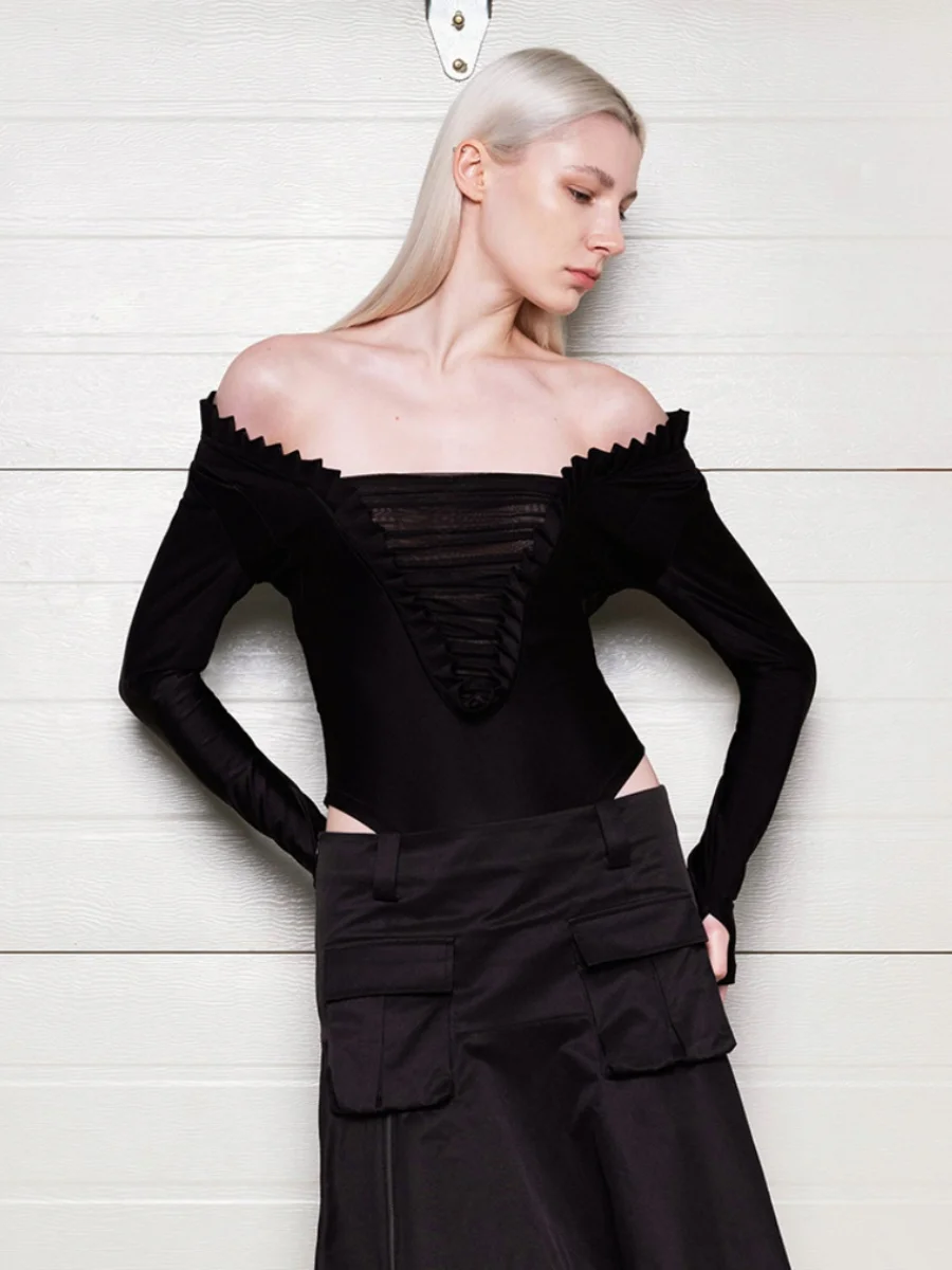 Черное эластичное боди с кружевной отделкой и длинными рукавами Why2Why Trendy Ciwalk, весенняя мода, нейлон-спандекс, женский топ-боди с V-образным вырезом
Черное эластичное боди с кружевной отделкой и длинными рукавами Why2Why Trendy Ciwalk, весенняя мода, нейлон-спандекс, женский топ-боди с V-образным вырезом