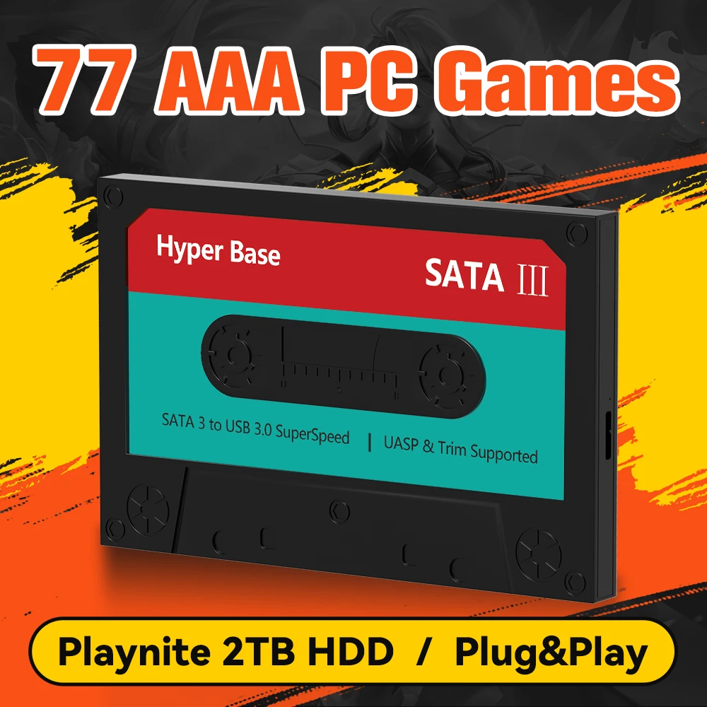 Playnite 2TB Gaming HDD with 77 AAA Games Retro Game Console Emulation Support for PS4/PS3/PS2/XBOX/WiiU/Wii for Win PC/Laptop
Playnite 2TB Gaming HDD with 77 AAA Games Retro Game Console Emulation Support for PS4/PS3/PS2/XBOX/WiiU/Wii for Win PC/Laptop