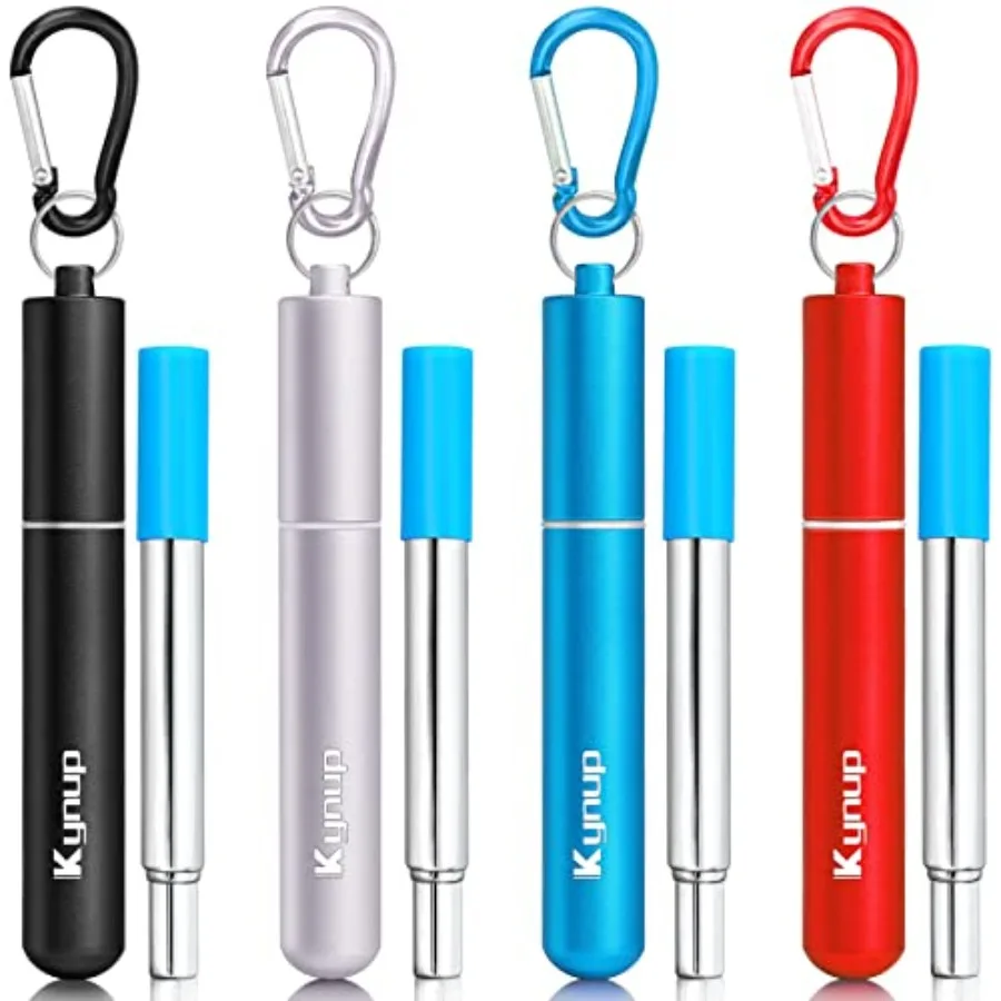 4Packs Reusable Straws, Metal Straw with Silicon, Travel Drinking Straws with Case, Keychain, Cleaning Brushes, Silicon Pcs Per
4Packs Reusable Straws, Metal Straw with Silicon, Travel Drinking Straws with Case, Keychain, Cleaning Brushes, Silicon Pcs Per