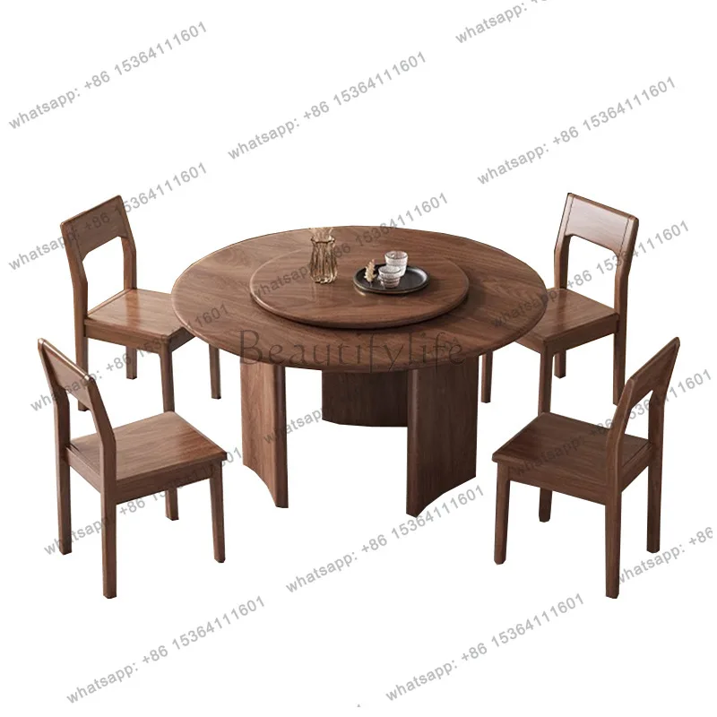 North American black walnut pure solid wood for home round dining tables
North American black walnut pure solid wood for home round dining tables
