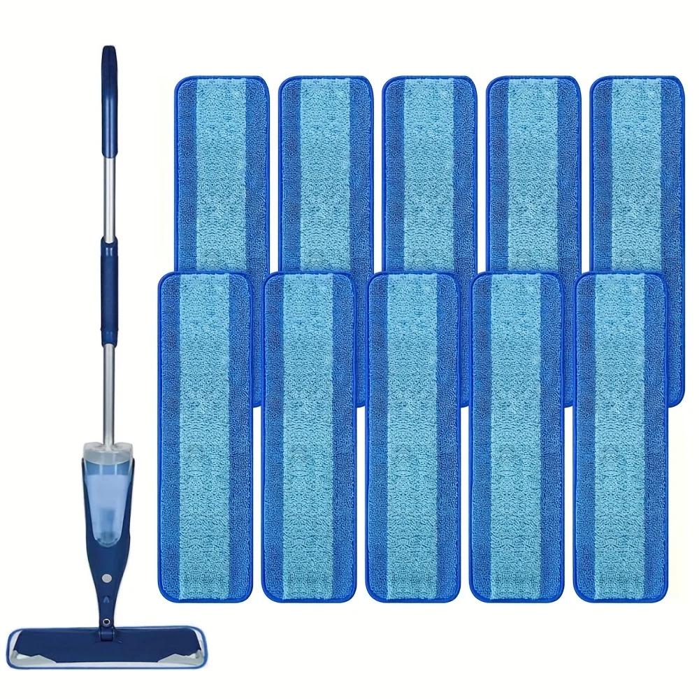 Set of 10 Microfiber Pads Suitable for 17 Or 18-Inch Mops, Designed for Both Wet And Dry Cleaning, These Pads Are Reusable And Washable Replacements
Set of 10 Microfiber Pads Suitable for 17 Or 18-Inch Mops, Designed for Both Wet And Dry Cleaning, These Pads Are Reusable And Washable Replacements