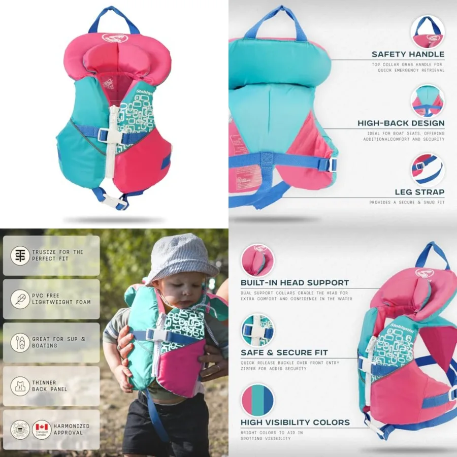 Infant Life Jacket, US Coast Guard Approved, Type II Life Vest 20-30 lbs for Babies and Toddlers, Support Collar with Grab Hand
Infant Life Jacket, US Coast Guard Approved, Type II Life Vest 20-30 lbs for Babies and Toddlers, Support Collar with Grab Hand