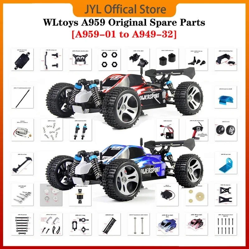 WLtoys 1:18 RC Car Spare Parts For A949/A959/A969/A979 High-Speed Car Original Accessories A959-01 to A949-32
WLtoys 1:18 RC Car Spare Parts For A949/A959/A969/A979 High-Speed Car Original Accessories A959-01 to A949-32