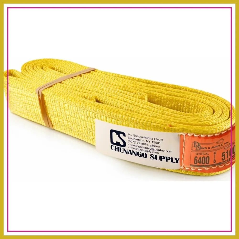2" x 10' Nylon Lifting Sling, 6400 lb Vertical, Heavy Duty 2-Ply, Eye & Eye Rigging
2" x 10' Nylon Lifting Sling, 6400 lb Vertical, Heavy Duty 2-Ply, Eye & Eye Rigging
