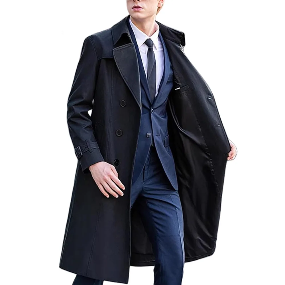 2026 Spring Autumn Long Trench Men England Style Smart Casual Double Breasted Outerwear Coats Mens Turn Down Collar Windbreaker
2026 Spring Autumn Long Trench Men England Style Smart Casual Double Breasted Outerwear Coats Mens Turn Down Collar Windbreaker