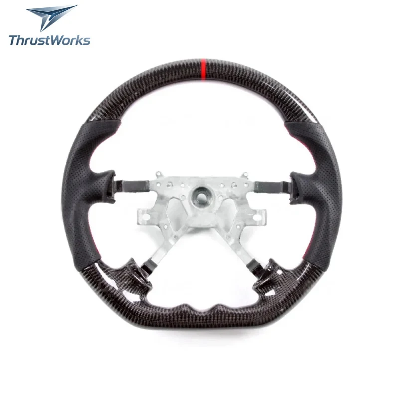ThrustWorks Custom 2009+ Carbon Fiber Peorated Leather Steering Wheel Sports And Luxury Den Style Fit 350Z 370 New
ThrustWorks Custom 2009+ Carbon Fiber Peorated Leather Steering Wheel Sports And Luxury Den Style Fit 350Z 370 New