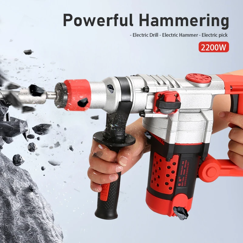 Ручной электрический молоток 3 в 1, перфоратор промышленного класса, электрическая ударная дрель, бытовые электрические инструменты
Ручной электрический молоток 3 в 1, перфоратор промышленного класса, электрическая ударная дрель, бытовые электрические инструменты