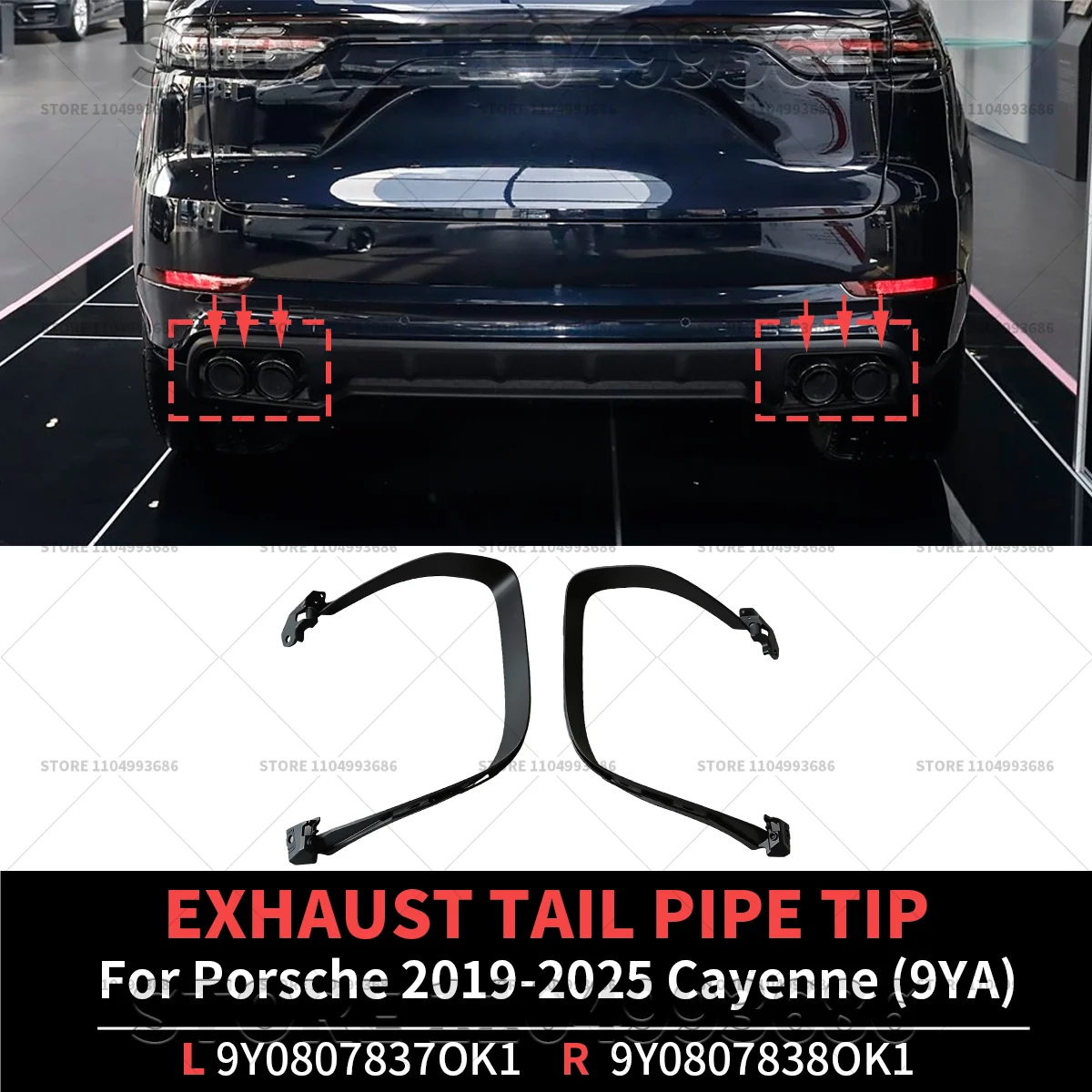 For 2019-2025 Porsche Cayenne (9YA) Exhaust Tail Pipe Tip Matt Black OEM 9Y0807837OK1 9Y0807838OK1 9Y0807837AOK1 9Y0807838AOK1
For 2019-2025 Porsche Cayenne (9YA) Exhaust Tail Pipe Tip Matt Black OEM 9Y0807837OK1 9Y0807838OK1 9Y0807837AOK1 9Y0807838AOK1