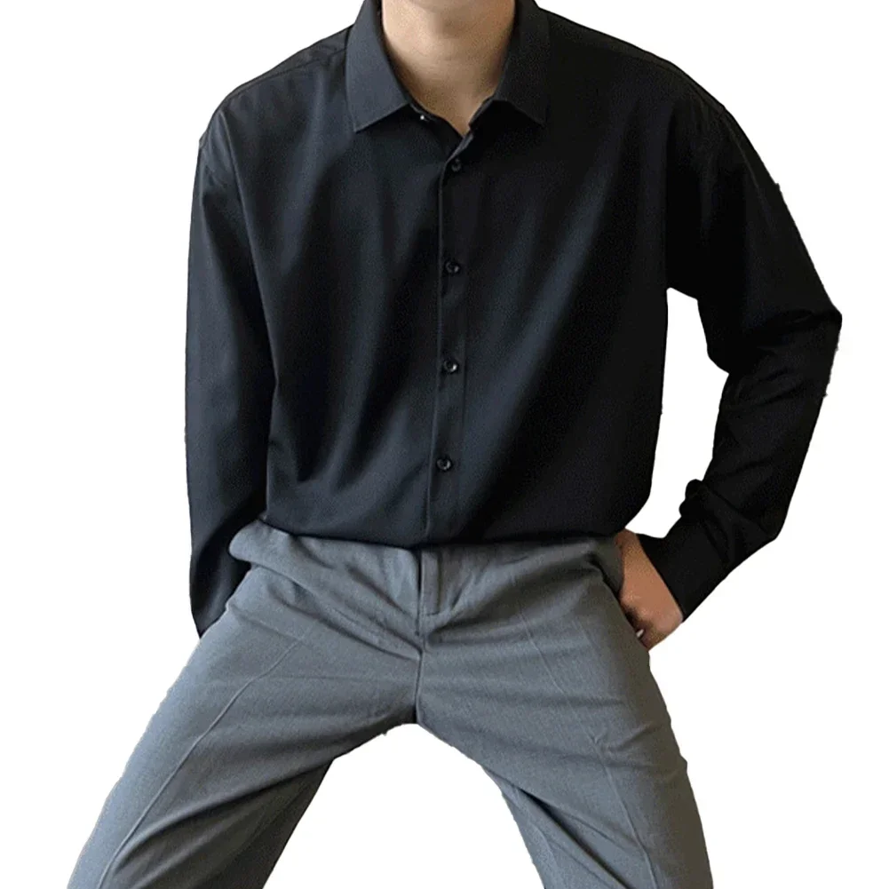 Business Formal Shirt Lapel Collar Shirt Casual Outings Ice Silk Fabric Loose Fit Regular Length For Social Events
Business Formal Shirt Lapel Collar Shirt Casual Outings Ice Silk Fabric Loose Fit Regular Length For Social Events