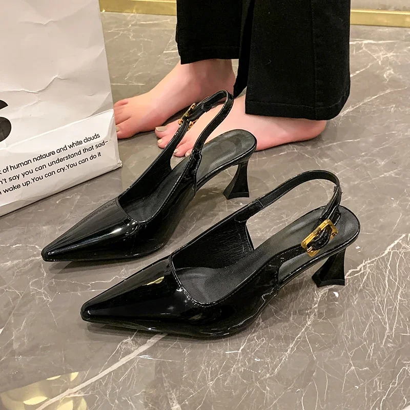 Women's 7cm and 9cm Single Shoes with Heels Expose Your Heels Pointed Tip High Heels Women Patent Leather Black Red Shoes Women
Women's 7cm and 9cm Single Shoes with Heels Expose Your Heels Pointed Tip High Heels Women Patent Leather Black Red Shoes Women