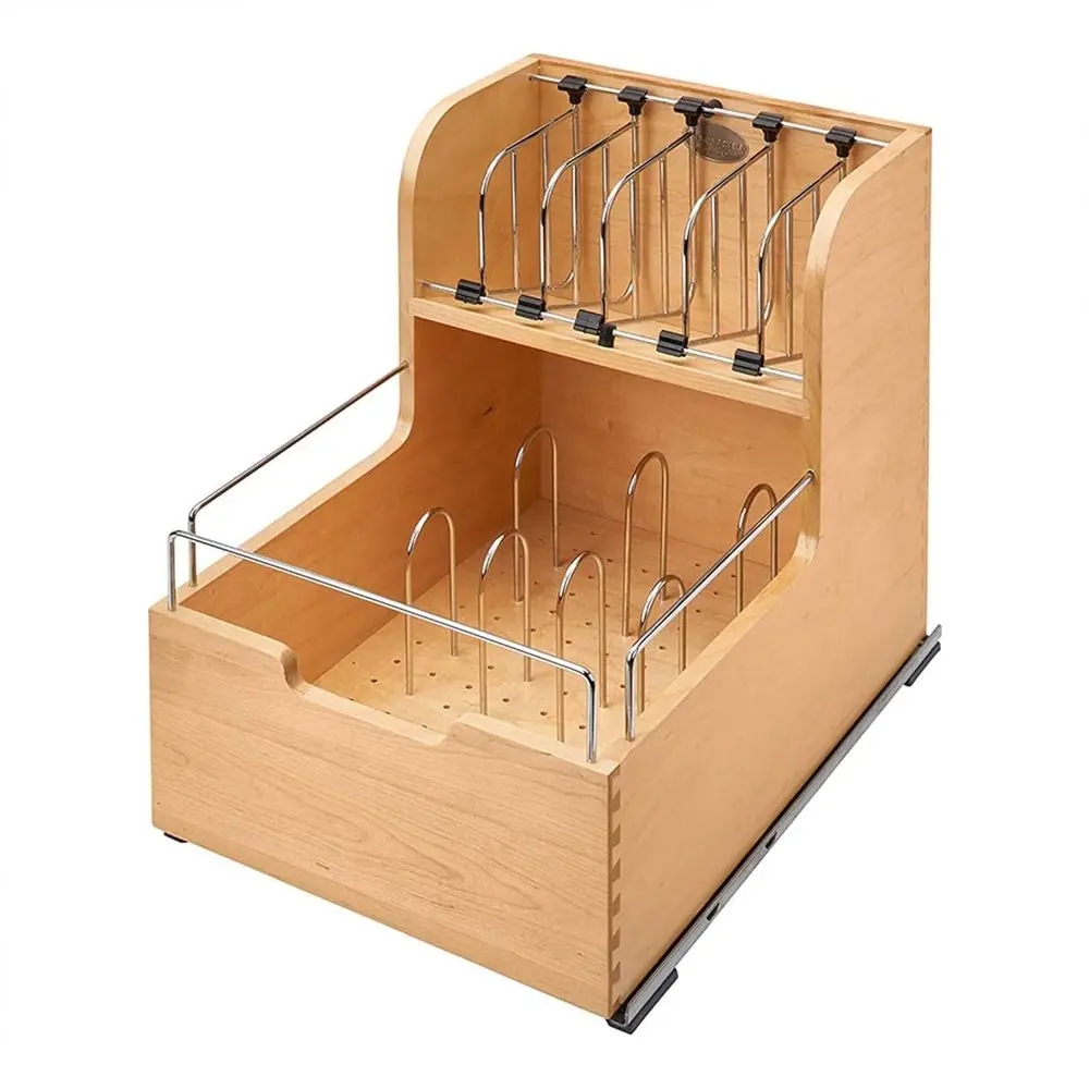 18" Divided Storage Bin or Kitchen or Bathroom Cabi, ood Storage Containers/Utensils Organizer w/Sot-Close, Wood, 4SCO-18SC-1
18" Divided Storage Bin or Kitchen or Bathroom Cabi, ood Storage Containers/Utensils Organizer w/Sot-Close, Wood, 4SCO-18SC-1