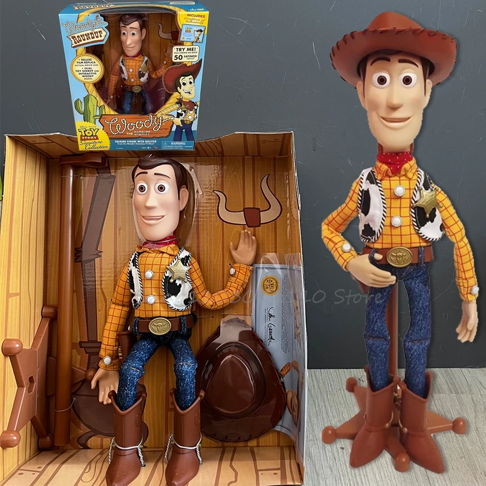 NEW Pixar Toy Story Woody Toy Story 4 Talking Woody Jessie PVC English Movie Sound Woody Roundup TV Show Toy Birthday Gifts
NEW Pixar Toy Story Woody Toy Story 4 Talking Woody Jessie PVC English Movie Sound Woody Roundup TV Show Toy Birthday Gifts
