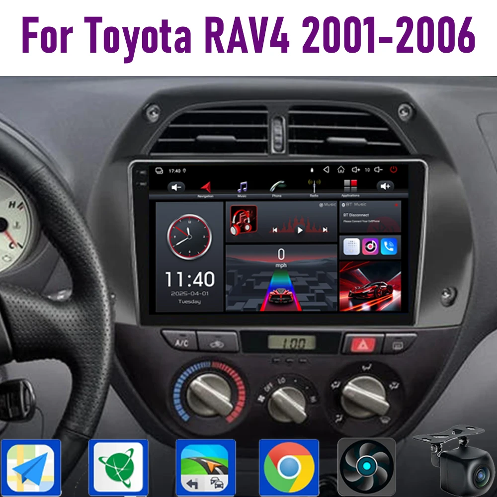 GPS 9" For Toyota RAV4 2001-2006 Wireless CarPlay Android 15 Car Radio WIFI Multimedia Player Head Unit Google Map Camera 4+64GB
GPS 9" For Toyota RAV4 2001-2006 Wireless CarPlay Android 15 Car Radio WIFI Multimedia Player Head Unit Google Map Camera 4+64GB