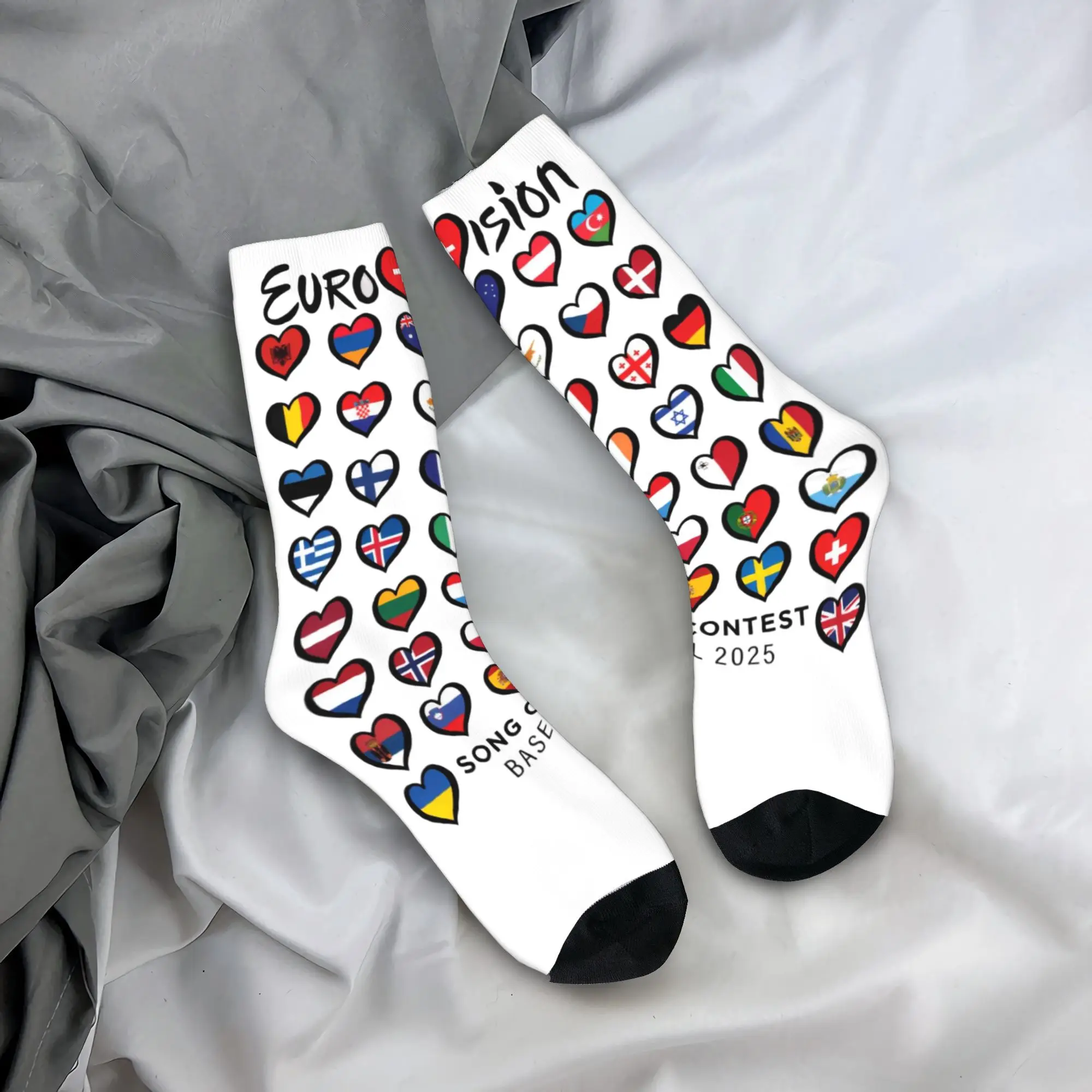 Fashion Women Men Crew Socks Eurovision Song concert 2025 Flags Merch Cozy Breathable Stockings
Fashion Women Men Crew Socks Eurovision Song concert 2025 Flags Merch Cozy Breathable Stockings