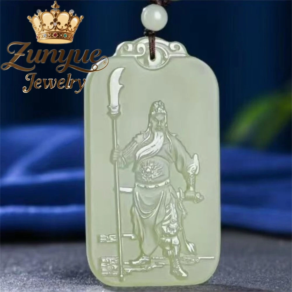 Natural Light Bluish-White Jade Guan Gong Jade Pendant Guan Er Ye's Powerful Wealth God Jade Plaque Fashion Jewelry Exquisite
Natural Light Bluish-White Jade Guan Gong Jade Pendant Guan Er Ye's Powerful Wealth God Jade Plaque Fashion Jewelry Exquisite