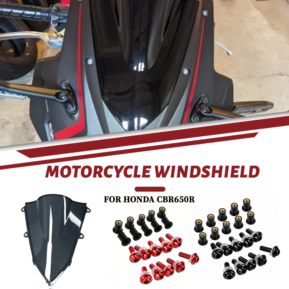 Windshield Windscreen For HONDA CBR650R CBR650 CBR 650 R 650R 2019-2021 2022 2023 2024 2025 2026 Motorcycle Wind Screen Fairing
Windshield Windscreen For HONDA CBR650R CBR650 CBR 650 R 650R 2019-2021 2022 2023 2024 2025 2026 Motorcycle Wind Screen Fairing