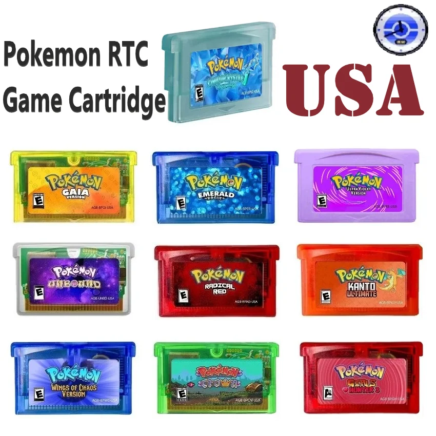 GBA Pokémon RTC New Version 2.0 Game Cartridge Featured Popular English Games Pokémon Crystal/Girls Hunter 3
GBA Pokémon RTC New Version 2.0 Game Cartridge Featured Popular English Games Pokémon Crystal/Girls Hunter 3