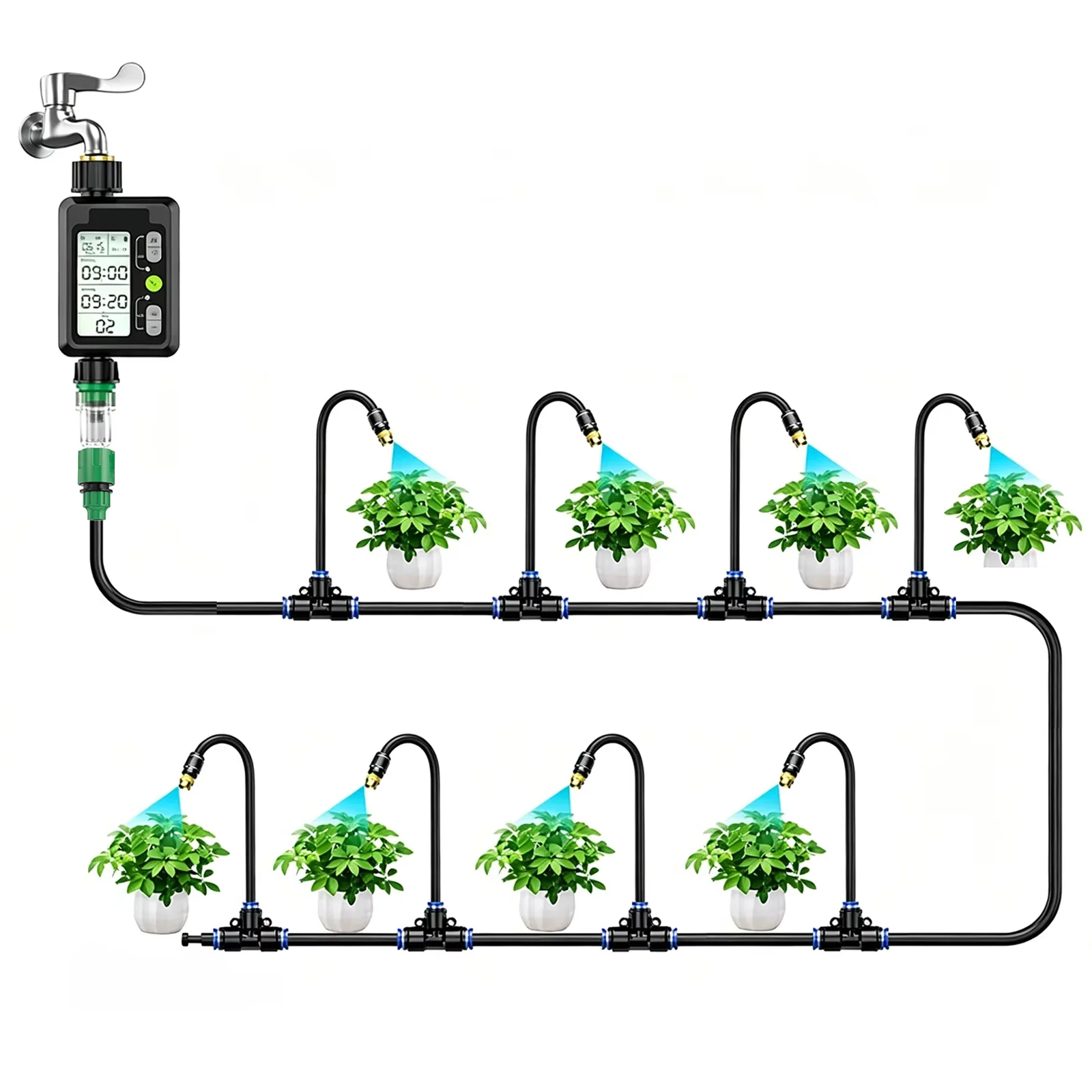 5M 10M 15M Meter Timed Watering Device PE Micro Drip Irrigation Pipe Set Adjustable Spray Dripper Portable Plant Watering Kit
5M 10M 15M Meter Timed Watering Device PE Micro Drip Irrigation Pipe Set Adjustable Spray Dripper Portable Plant Watering Kit