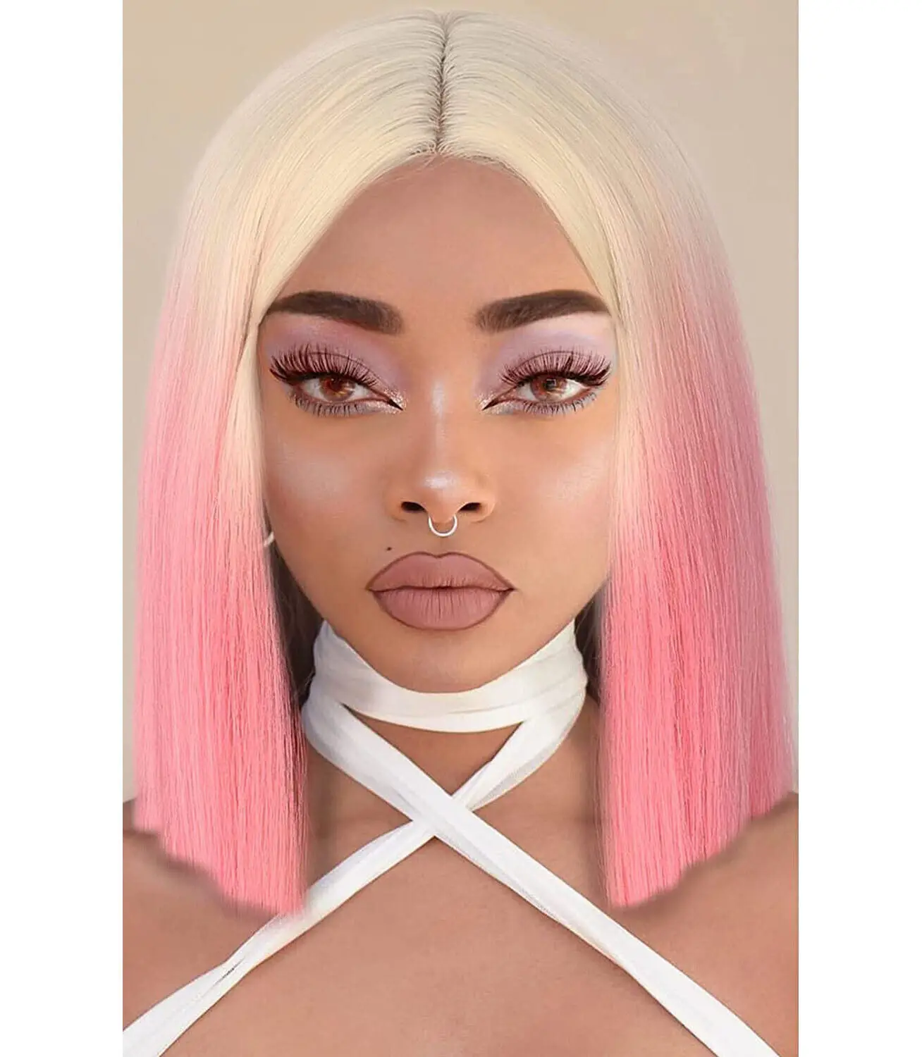Short Ombre Bob Wig With bangs Short Ombre Blonde To Pink Straight Wig for Women
Short Ombre Bob Wig With bangs Short Ombre Blonde To Pink Straight Wig for Women