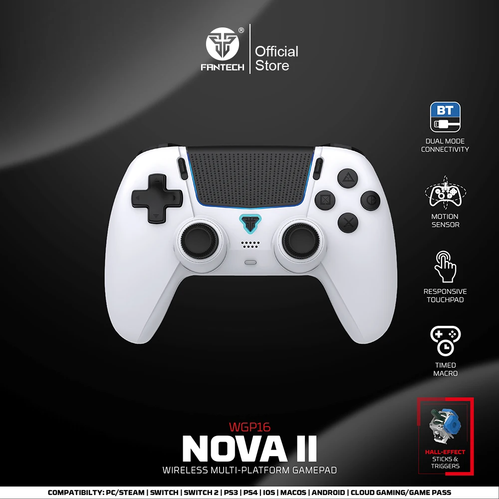 FANTECH NOVA II WGP16 Wireless controller Hall Joystick and Effect Trigger Built-in Speaker for PS4 NS2 Gamepad Wired Controller
FANTECH NOVA II WGP16 Wireless controller Hall Joystick and Effect Trigger Built-in Speaker for PS4 NS2 Gamepad Wired Controller