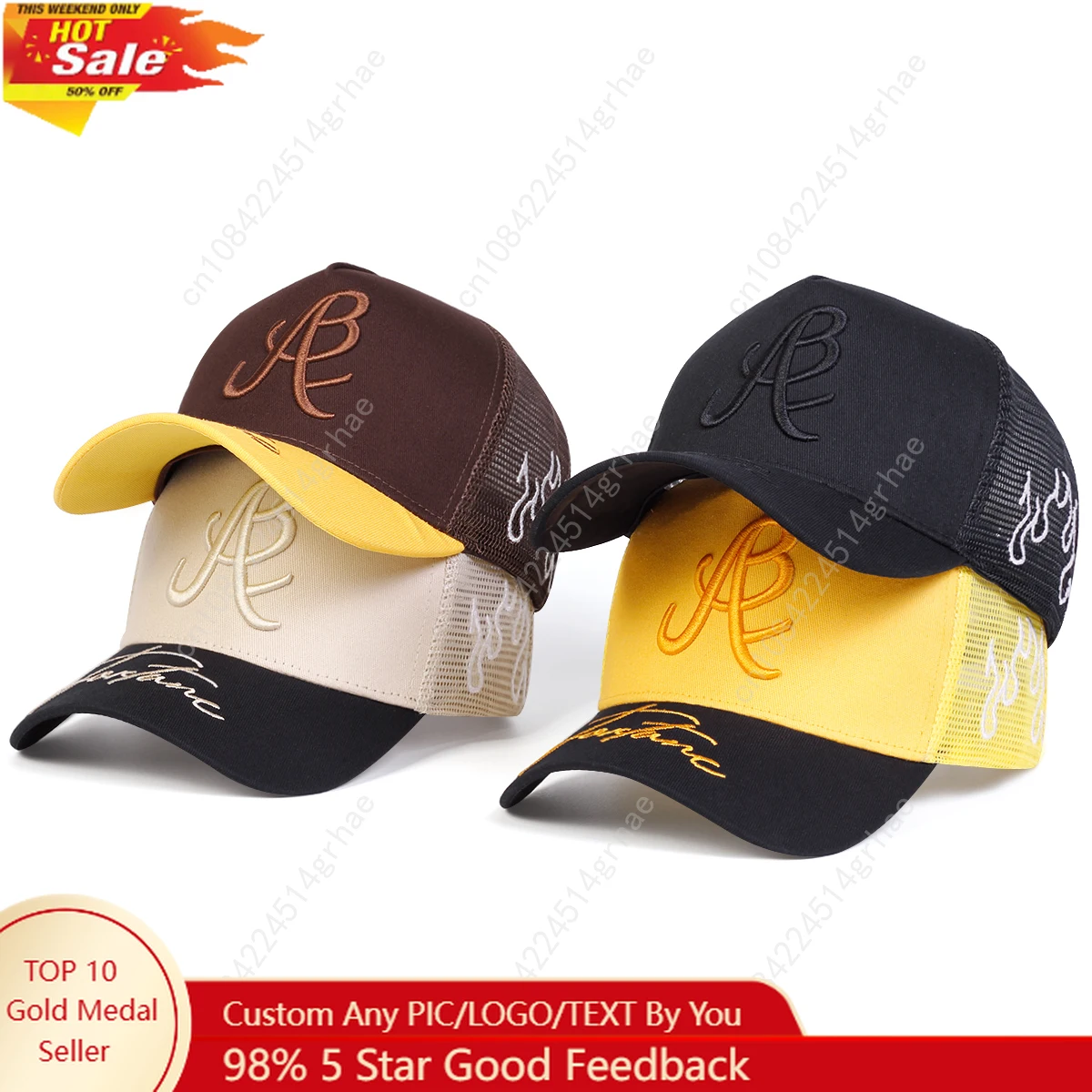 Unisex Personality Letter Embroidery Side Flame Baseball Net Caps Spring and Summer Outdoor Adjustable Casual Hats Sunscreen Hat
Unisex Personality Letter Embroidery Side Flame Baseball Net Caps Spring and Summer Outdoor Adjustable Casual Hats Sunscreen Hat