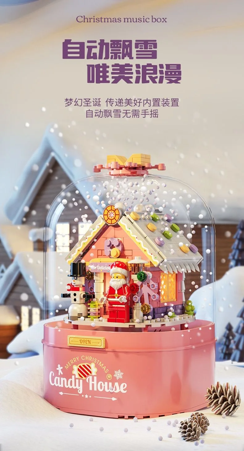 Christmas House Music Box Building Blocks - Light Up Musical Snowing Decoration, Perfect Xmas Gift for Boys & Girls
Christmas House Music Box Building Blocks - Light Up Musical Snowing Decoration, Perfect Xmas Gift for Boys & Girls