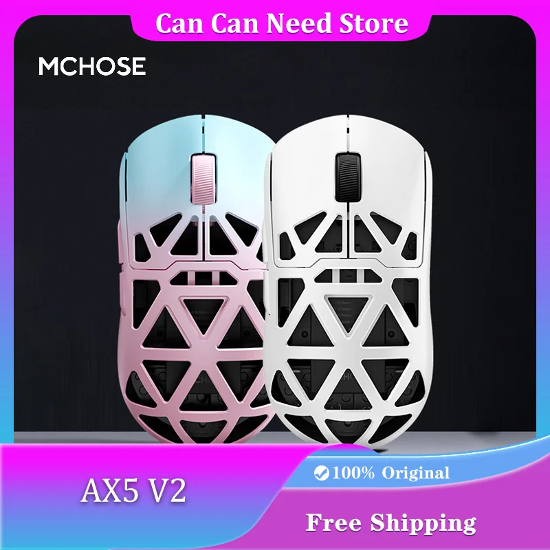 MCHOSE AX5 V2 Mouse Wireless Tri Mode Paw3950 8000Hz Lightweight Gaming Mice Custom Magnesium Alloy PC Accessory FPS Gamer
MCHOSE AX5 V2 Mouse Wireless Tri Mode Paw3950 8000Hz Lightweight Gaming Mice Custom Magnesium Alloy PC Accessory FPS Gamer