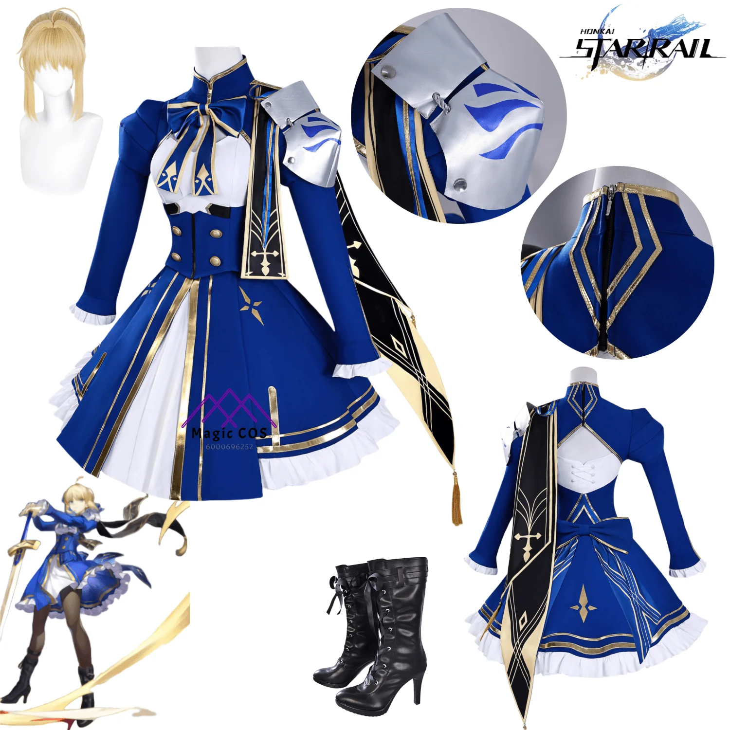 Game Honkai: Star Rail Cosplay Costume Anime Saber Role Playing Fashion Clothes Blue Uniform Suits Dress for Women Comic Con
Game Honkai: Star Rail Cosplay Costume Anime Saber Role Playing Fashion Clothes Blue Uniform Suits Dress for Women Comic Con