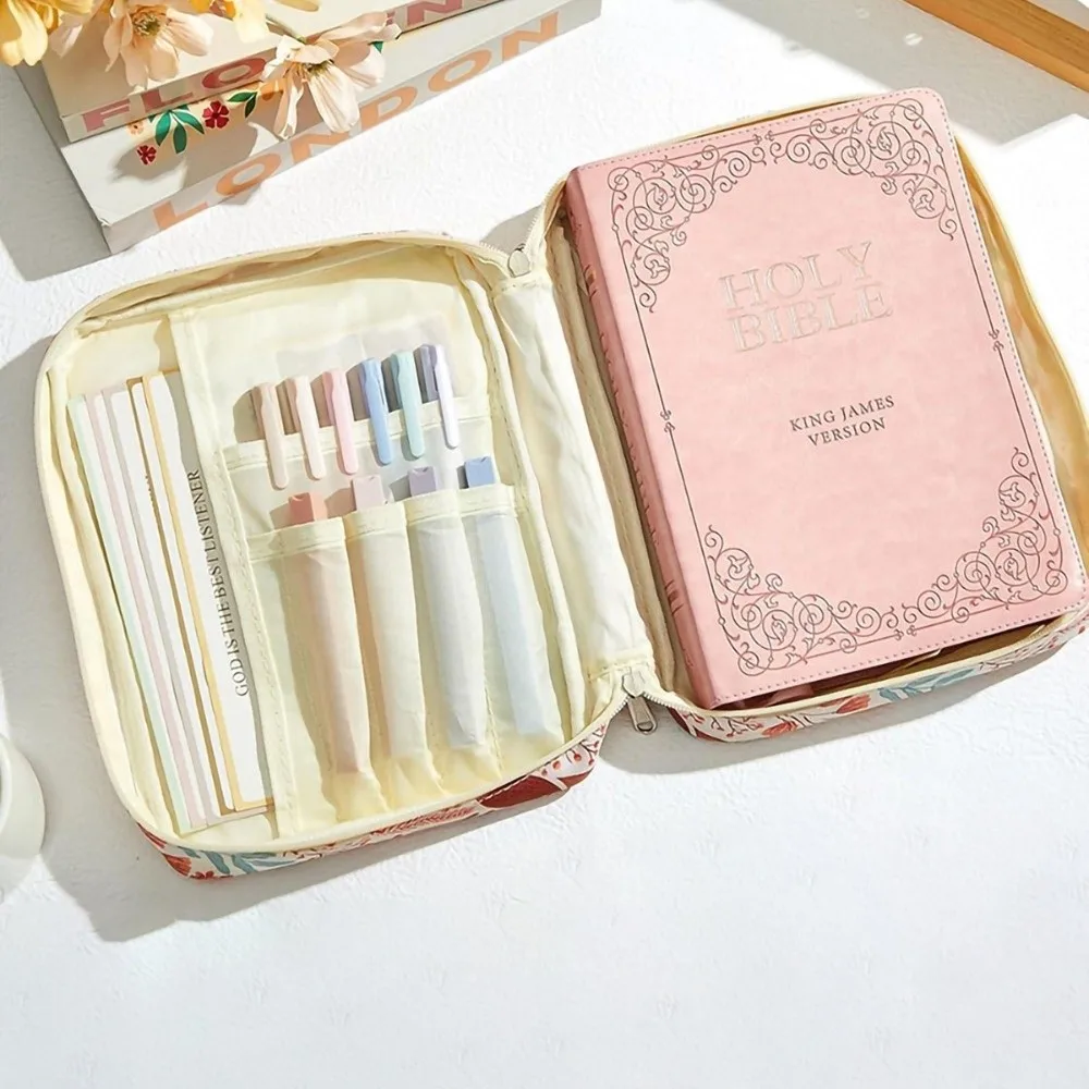 Portable Dustproof Book Storage Bag Large-capacity Flora Bible Cover Case Zipper Pouch Floral Study Bag Office
Portable Dustproof Book Storage Bag Large-capacity Flora Bible Cover Case Zipper Pouch Floral Study Bag Office