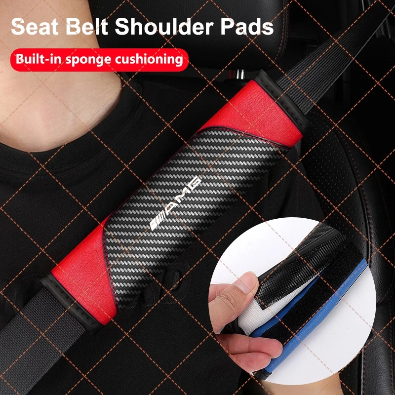 For MERCEDES BENZ AMG W211 W204 W210 W203 CLA 2Pcs Leather Carbon Fiber Car Cotton Seat Belt Pad Safety Shoulder Cover Accessory
For MERCEDES BENZ AMG W211 W204 W210 W203 CLA 2Pcs Leather Carbon Fiber Car Cotton Seat Belt Pad Safety Shoulder Cover Accessory
