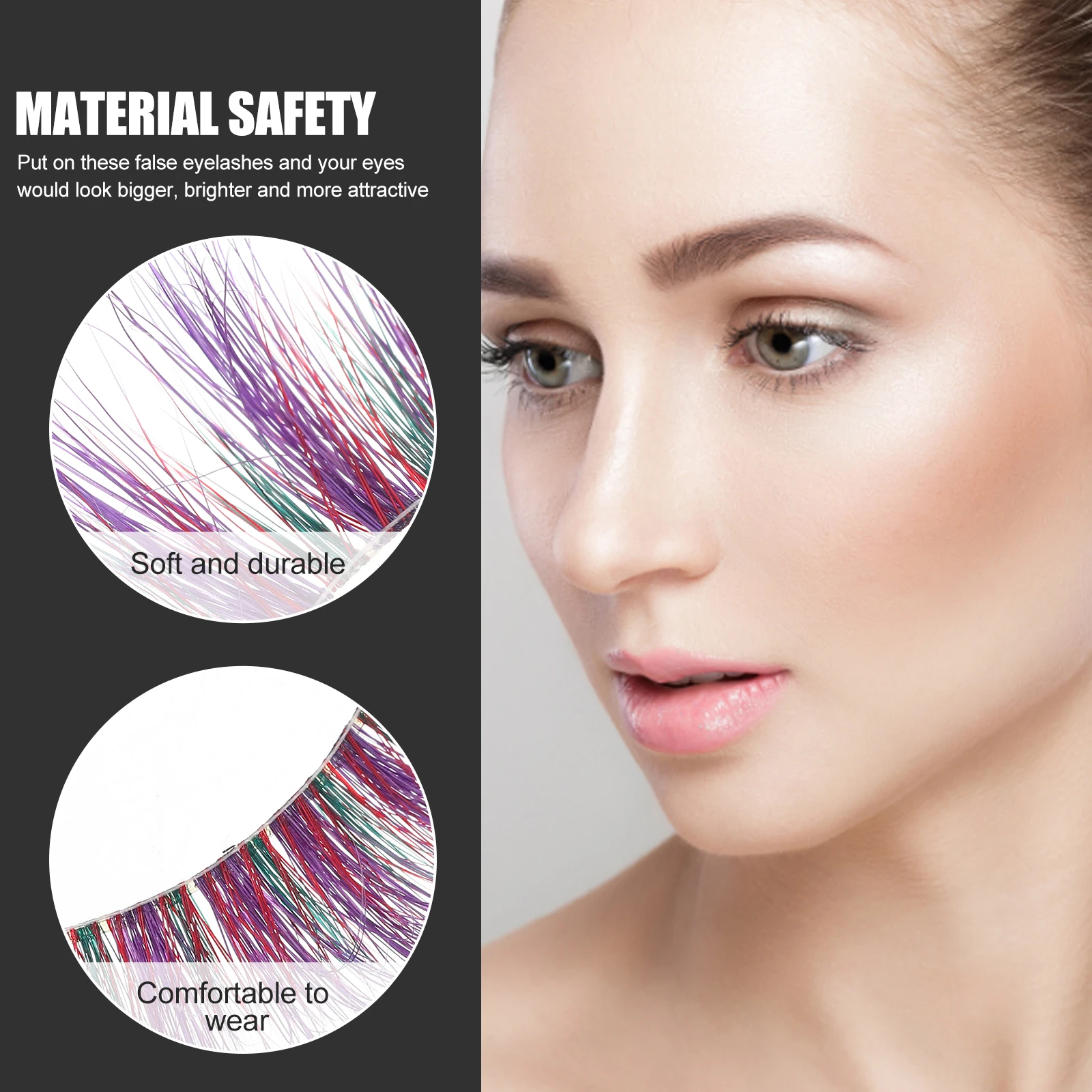 Colored Eyelashes Natural False Individual Lashes Multicolored Cluster Fiber Look Wedding Party Daily Life Beauty Charm
Colored Eyelashes Natural False Individual Lashes Multicolored Cluster Fiber Look Wedding Party Daily Life Beauty Charm