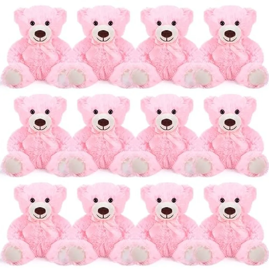 12 Pieces Pink Classic Soft Stuffed Bears with Bow 11.8 Inch Plush Party Gift Centerpieces for Birthday Wedding Christmas Decor
12 Pieces Pink Classic Soft Stuffed Bears with Bow 11.8 Inch Plush Party Gift Centerpieces for Birthday Wedding Christmas Decor