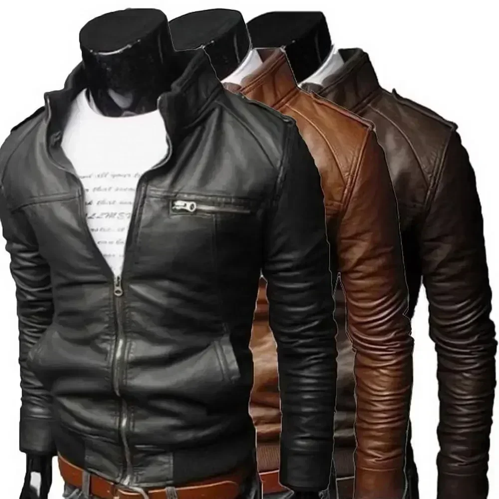Winter Slim Outwear Streetwear Fit Fashion Jacket Collar Jackets Motorcycle Mens Cool Bomber Coat Leather Autumn Hot Men
Winter Slim Outwear Streetwear Fit Fashion Jacket Collar Jackets Motorcycle Mens Cool Bomber Coat Leather Autumn Hot Men