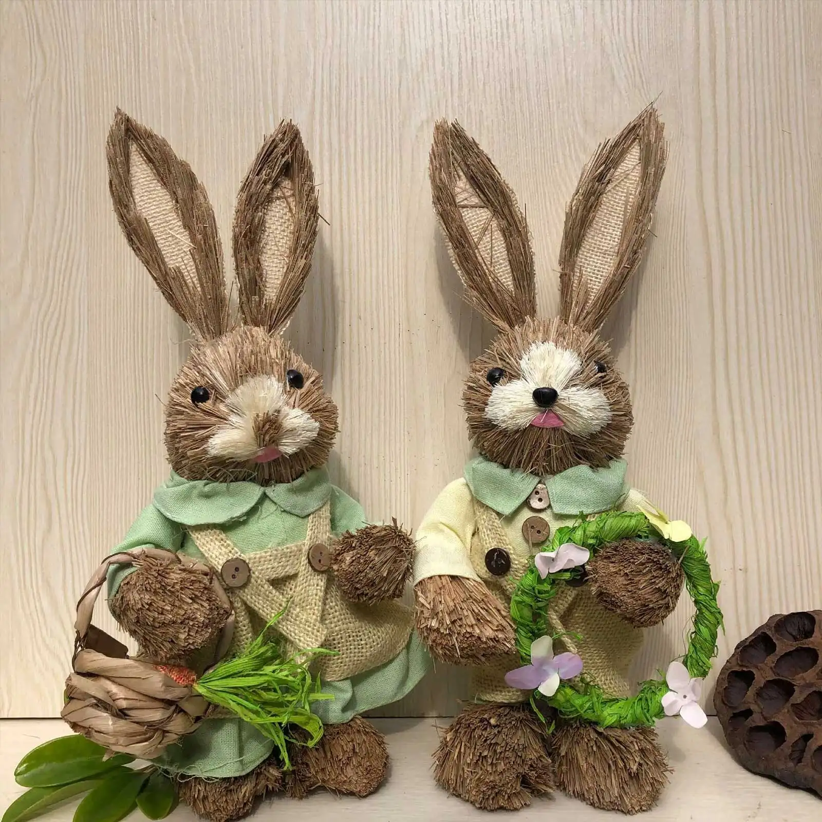 2pcs Straw Woven Rabbit Figurine Small Bunny Cotton Decorations Adorable Cartoon Easter Garden House Cake
2pcs Straw Woven Rabbit Figurine Small Bunny Cotton Decorations Adorable Cartoon Easter Garden House Cake