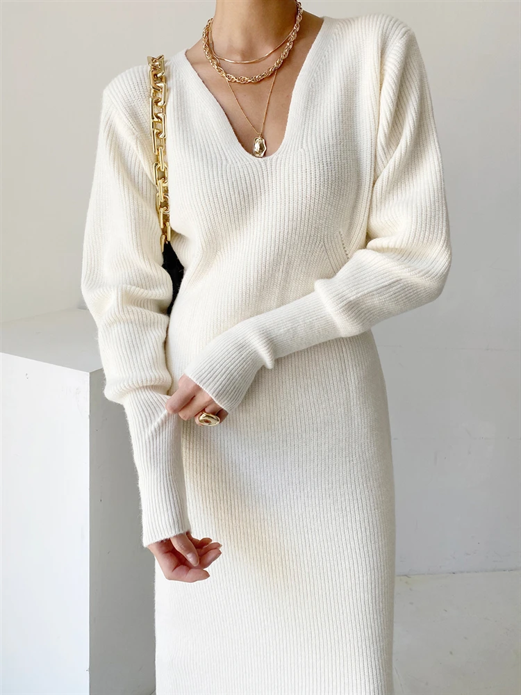 Elegant Winter Knitted Korean Thick Autumn Solid Bodycon Dresses 2022 Woman Sweater Dress Women Vintage Clothing Warm Vestido
Elegant Winter Knitted Korean Thick Autumn Solid Bodycon Dresses 2022 Woman Sweater Dress Women Vintage Clothing Warm Vestido