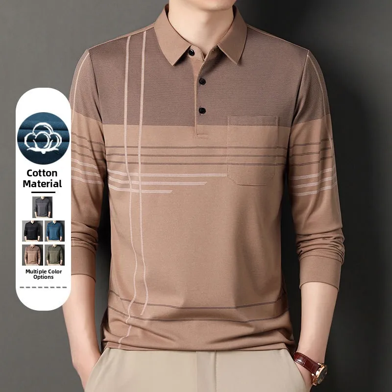 Autumnal Long Sleeve Cotton Shirt for Middle-Aged And Elderly Men with Real Pockets Dad Style Top Printed Polyester Fiber
Autumnal Long Sleeve Cotton Shirt for Middle-Aged And Elderly Men with Real Pockets Dad Style Top Printed Polyester Fiber