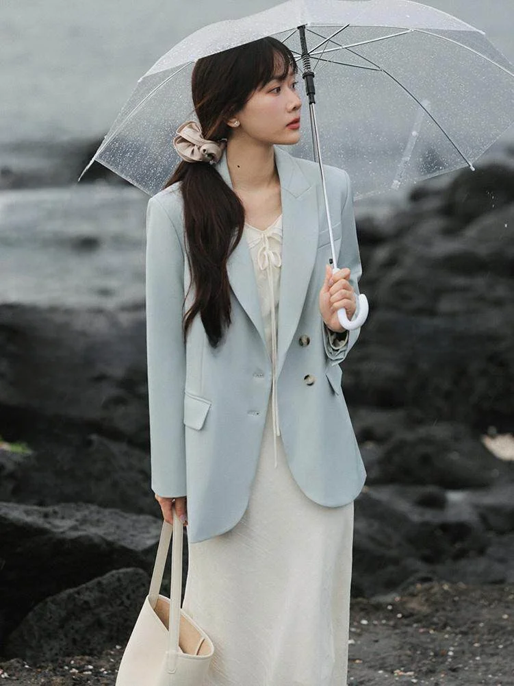 Retro Wide Lapel Casual Women's Suit Jacket Shoulder Pad Loose Fit Polyester Casual Style Fashionable Autumn Outerwear
Retro Wide Lapel Casual Women's Suit Jacket Shoulder Pad Loose Fit Polyester Casual Style Fashionable Autumn Outerwear