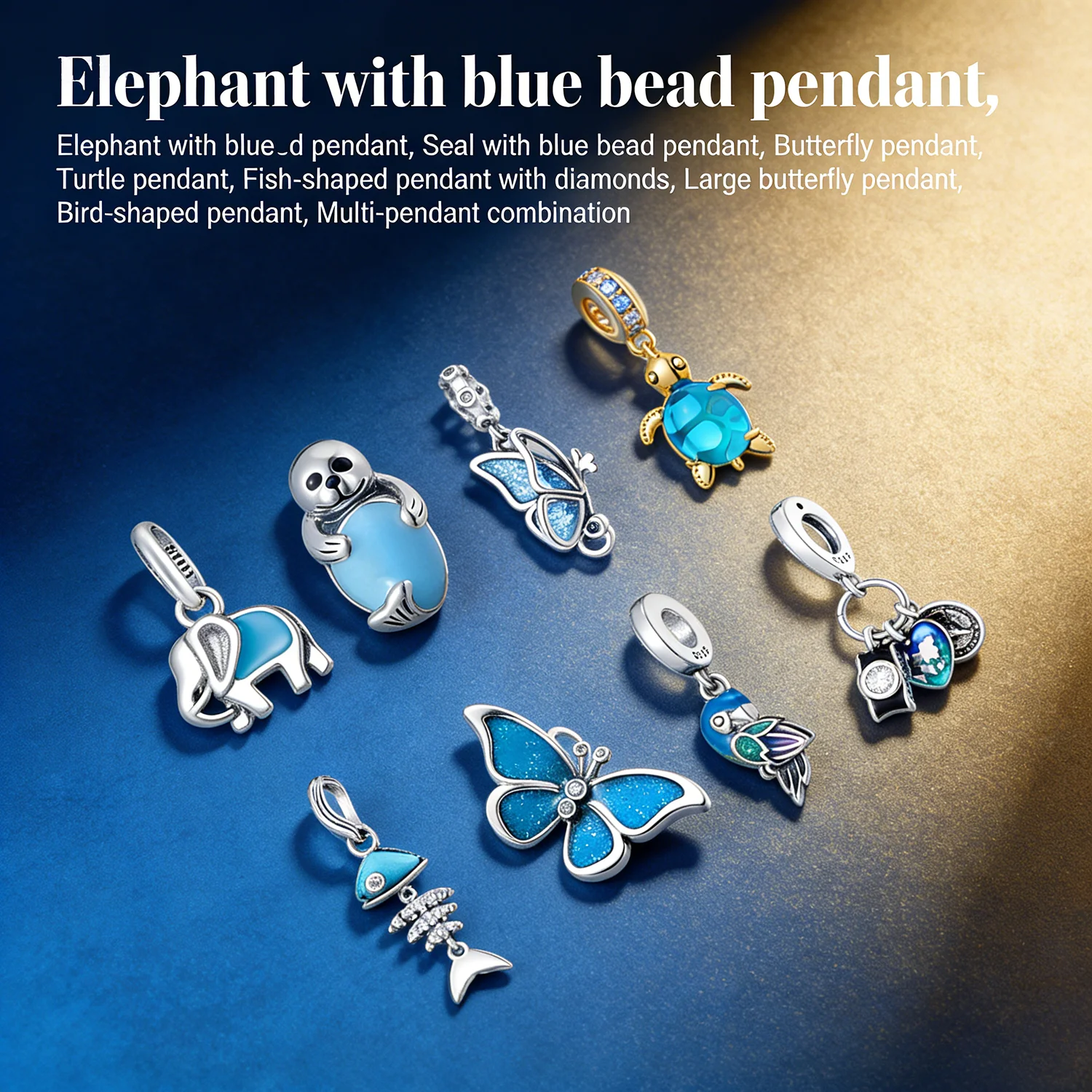 Silver Plated Sea Animal Charms for Bracelet DIY Jewelry Making Elephant Turtle Butterfly Dolphin Fish Pendant for Women Gift
Silver Plated Sea Animal Charms for Bracelet DIY Jewelry Making Elephant Turtle Butterfly Dolphin Fish Pendant for Women Gift