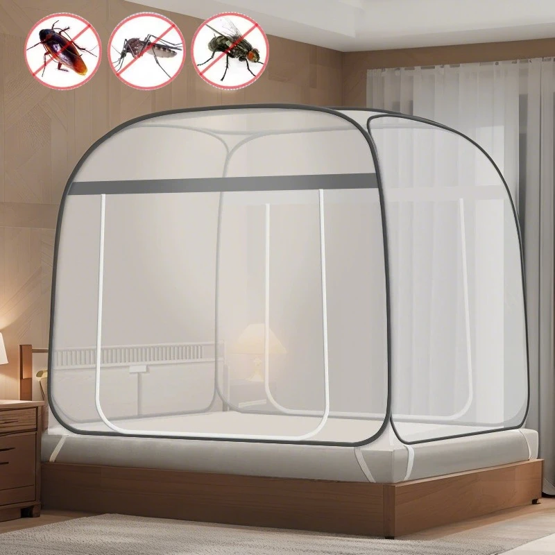 No Installation Square Top Mosquito Net Tent with Zippered Doors Wire Frame Foldable Double Bed Canopy for Summer Protection
No Installation Square Top Mosquito Net Tent with Zippered Doors Wire Frame Foldable Double Bed Canopy for Summer Protection