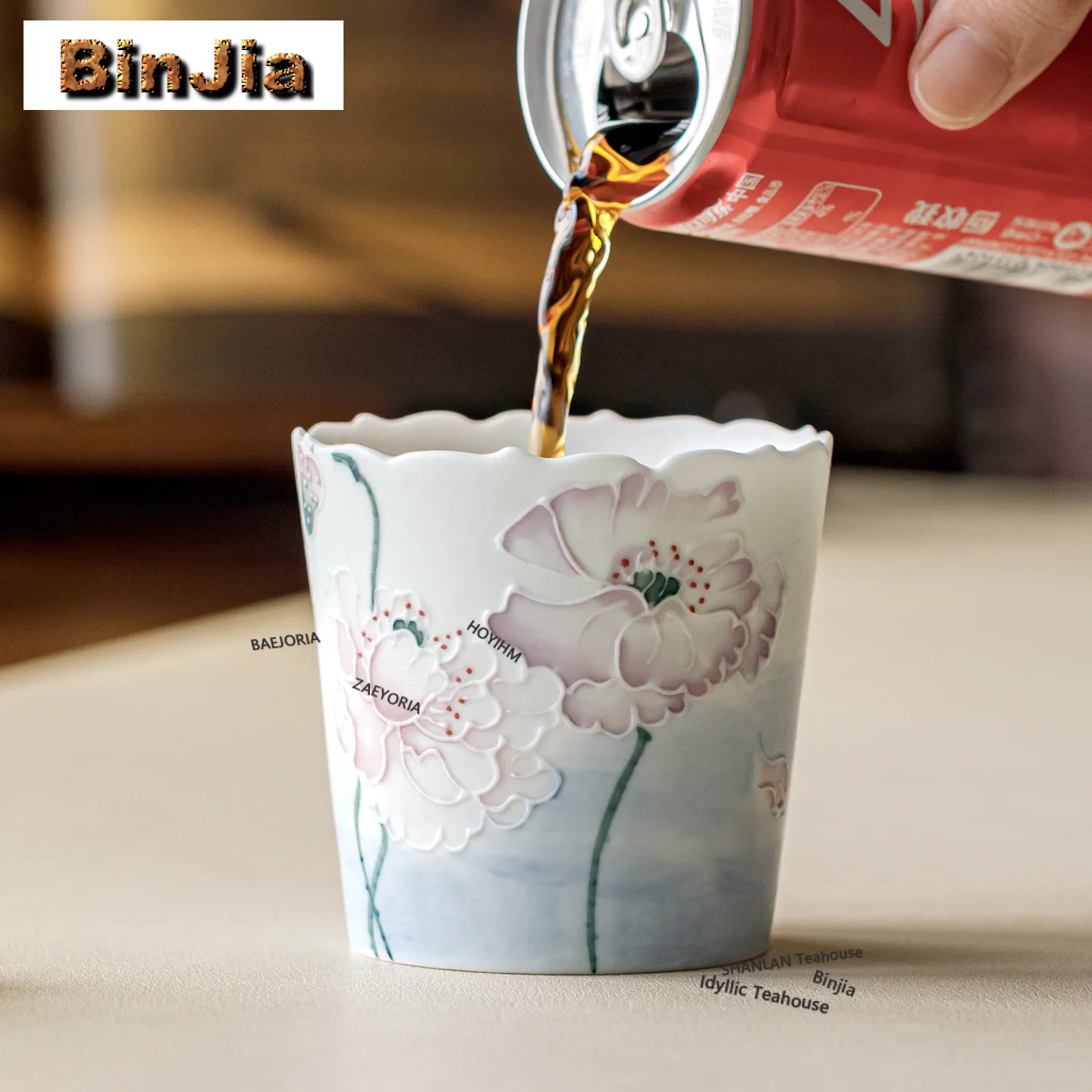 165ml Hand-painted Poppy Flower Teacup Zen Tea Bowl Beautiful Tea Cup Tea-tasting Fragrance Cup Jianzhan Master Cups Cafes
165ml Hand-painted Poppy Flower Teacup Zen Tea Bowl Beautiful Tea Cup Tea-tasting Fragrance Cup Jianzhan Master Cups Cafes