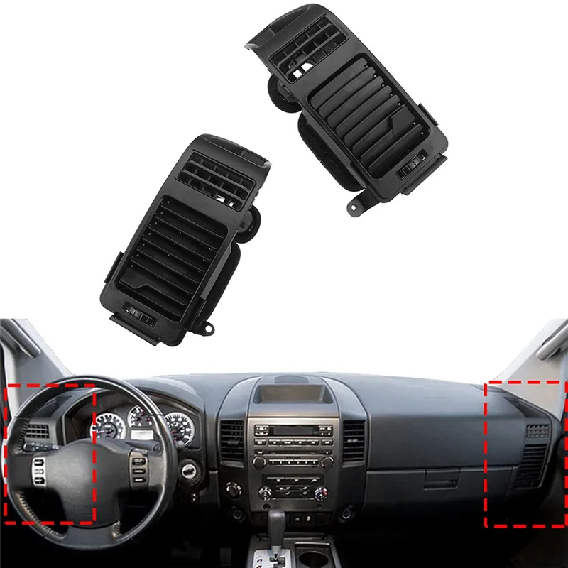 Black 1Pair Left & Right Side A/C Dash Air Vent Cover Trim for Nissan Armada Titan 04-06 68421-9FD0B 68420-9FD0B
Black 1Pair Left & Right Side A/C Dash Air Vent Cover Trim for Nissan Armada Titan 04-06 68421-9FD0B 68420-9FD0B
